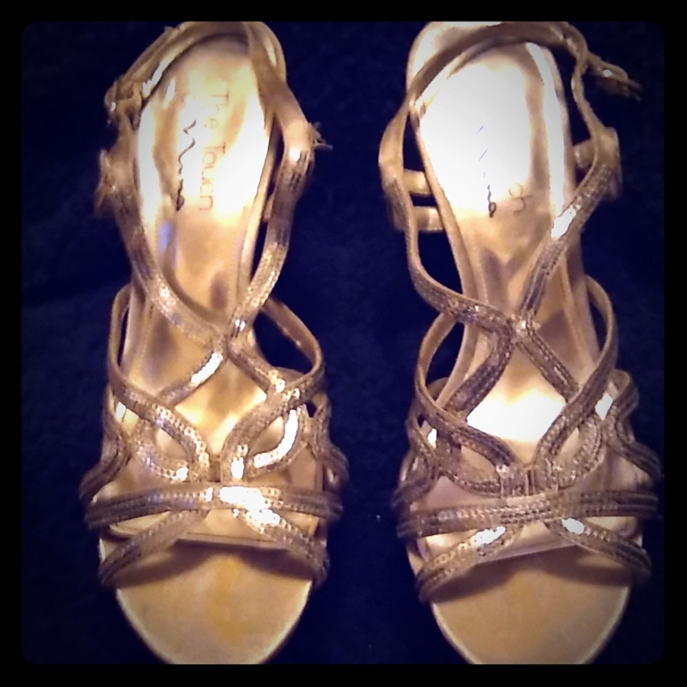 Silver High Heel Sandals by The Touch of Nina